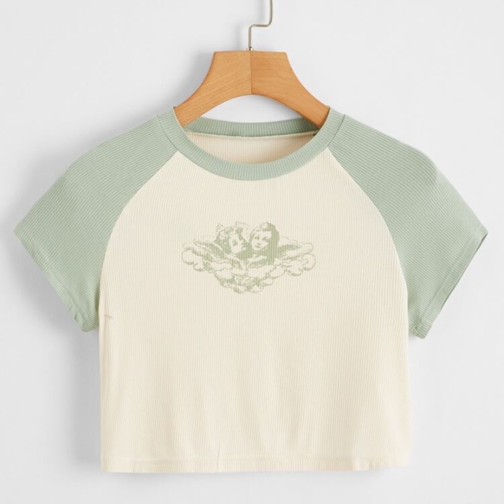 SHEIN angel crop top